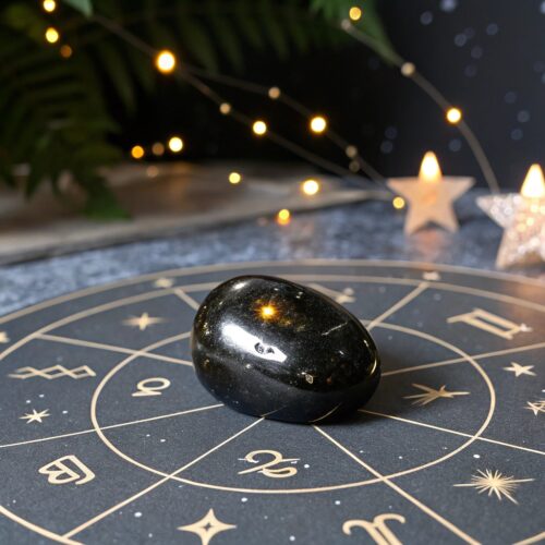 siyah doğal taş burç