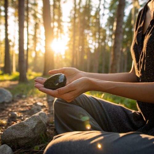 siyah doğal taş doğa