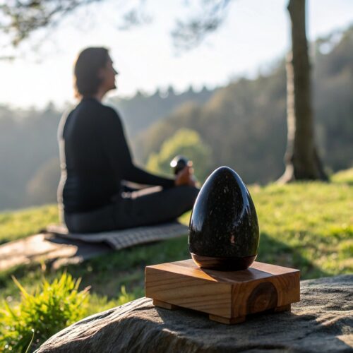 siyah doğal taşlar meditasyon